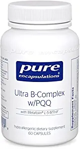 Pure Encapsulations - Ultra B-Complex w/PQQ - Hypoallergenic Supplement with Enhanced Vitamin B-Complex for Mitochondrial and Nerve Health*- 60 Capsules (60)