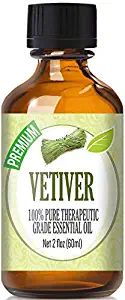 Vetiver Essential Oil - 100% Pure Therapeutic Grade Vetiver Oil - 60ml