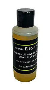 Vitamin E foot oil for cracked heel and toenail fungus 2 oz