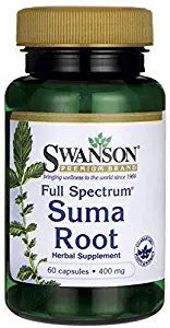 Swanson Full Spectrum Suma Root 400 Milligrams 60 Capsules