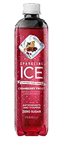 Sparkling ICE Spring Water, Cranberry Frost, 17 Oz Pack of 12