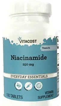 Vitacost Niacinamide (Vitamin B-3) - No Flush Niacin -- 250 mg - 100 Tablets