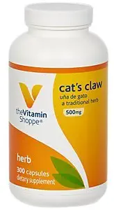 The Vitamin Shoppe Cat's Claw 500MG (UNA De Gato), Herbal Supplement for Immune Support (300 Capsules)