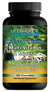 LifeSource Vitamins Kid's & Teen's Multi Vitamin 180 Chewable tabs