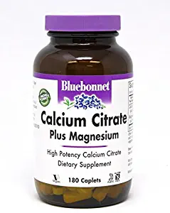 BlueBonnet Calcium Plus Magnesium Caplets, 180 Count