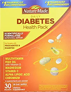 Daily Diabetes Health Pack, 30 Packets, 6 Supplements Per Packet by Nature Made