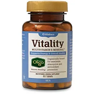 Melaleuca Multivitamin & Mineral Supplement for Men, Powered by Oligo (60 Tablets) — Supports Energy & Overall Health / Organically Bound for Maximum Absorption and Antioxidant Protection