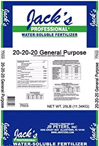 Jack's Fertilizer, 20-20-20, 25 lb. bag