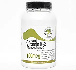 Natural Vitamin K-2 100mcg Menaquinone-7 ~ 200 Capsules - No Additives ~ Naturetition Supplements