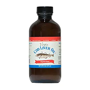 Virgin Cod Liver Oil - Natural, Wild Caught & Fresh Tasting (Unflavored)
