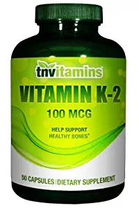 Vitamin K (K2) 100 Mcg by TNVitamins 50 Capsules