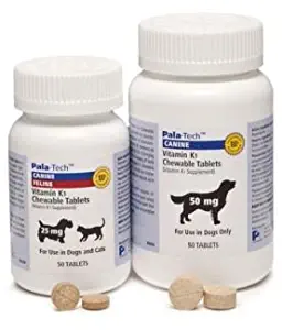 Pala-Tech Vitamin K1 Chewable Tablets For Dogs & Cats, 25 mg, 50 Tablets by Unknown