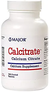 MAJOR CALCITRATE Calcium Citrate TABS Calcium CITRATE-950 MG White 100 Tablets UPC 309045062609