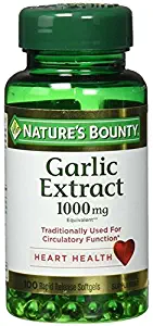 Nature's Bounty Odorless Garlic 1000mg, 100 Softgels, 100 Count (Pack of 1)