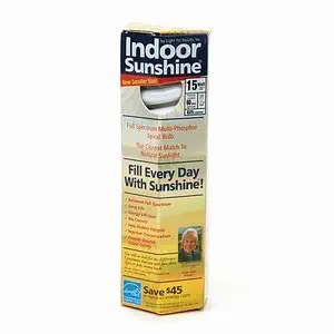 Indoor Sunshine: Single 15-watt Spiral Bulb