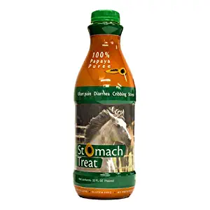 Stomach Treat for Horses. Soothes Ulcer Pains, Protects Gastric System, Restores Digestive Functions, Replenishes Essential Enzymes and Nutrients. 100% Natural Papaya Puree. 32 Oz /16-Day Supply.