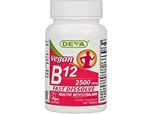 Vegan B12 Fast Dissolve lozenges- 2500mcg Folic Acid Free Sublingual