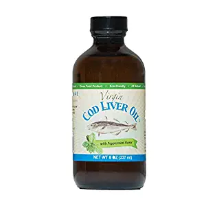 Virgin Cod Liver Oil - Natural, Wild Caught & Fresh Tasting (Peppermint Flavored)