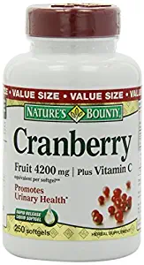 Nature's Bounty Cranberry Fruit 4200mg/ Plus Vitamin C, 500 Softgels Bounty-rjem by Nature's Bounty