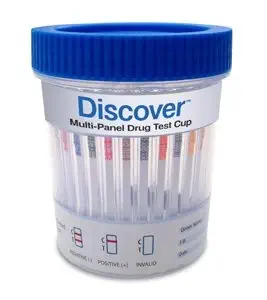 Discover 12 Panel Cup (Case Of 25) (Clia Waived) Drug Test- THC/COC/AMP/MOP/MET/PCP/BAR/BZO/MTD/MDMA/TCA/OXY