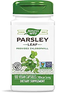 Nature's Way Premium Herbal Parsley Leaf 900 mg, 100 Vegetarian Capsules, Pack of 2