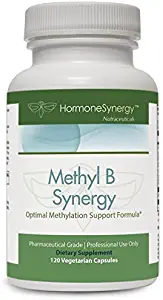 Methyl B Synergy | Complete Methylation Support* | 120 V-Caps | Patented Quatrefolic ® as 5-MTHF Active Folate | Active B12, B6, B2 + Betaine HCL | Pharmaceutical Grade | Free Shipping