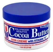 Hollywood Beauty Cocoa Butter with Vitamin-E 7.5 oz. (3-Pack) with Free Nail File