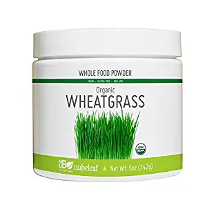 Nubeleaf Wheat Grass Powder - Non-GMO, Gluten-Free, Organic, Raw, Vegan Source of Essential Vitamins & Minerals - Single-Ingredient Nutrient Rich Superfood for Cooking, Baking, Smoothies (5oz)