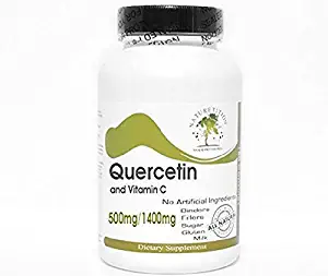 Quercetin 500mg and Vitamin C 1400mg ~ 100 Capsules - No Additives ~ Naturetition Supplements