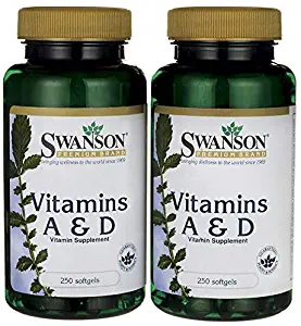 Swanson Vitamin A & D 500 Sgels 2 Bottles