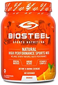 Biosteel High Performance Sports Drink Powder, Naturally Sweetened with Stevia, Orange, 700 Gram