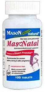 GQ1279100 - Mason Vitamins Masonatal compare to Stuart Natal Prenatal Tabs, 100 Count