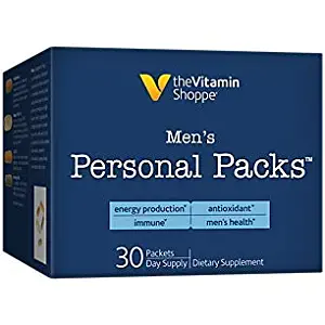Men's Personal Multivitamin Packs, Supports Men's Health, Energy Production and Immune, (30 Single Serving Packets) by the Vitamin Shoppe