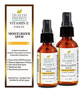 Natural Vitamin E Moisturizer + SPF 30. Daily non-greasy moisturizing sunscreen perfect for face and under makeup. Chemical & paraben free mineral sunblock lotion safe for baby & kids-hydrating facial