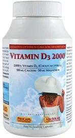 Andrew Lessman Vitamin D3 2000 IU 60 Capsules – High Potency, Essential for Calcium Absorption, Supports Bone Health, Healthy Muscle Function, Immune System and More. Small Easy to Swallow Capsules