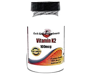 Vitamin K2 100mcg * 200 Capsules 100 % Natural - by EarhNaturalSupplements