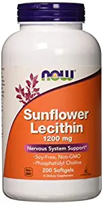 Supplements Sunflower Lecithin 1200 mg with Phosphatidyl Cho-line FamilyValue 2Packs (200Softgels) RCH!Now