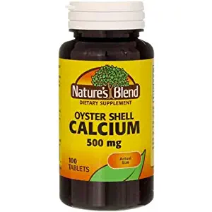 Nature's Blend Oyster Shell Calcium 500 mg Tablets - 100 ct, Pack of 2