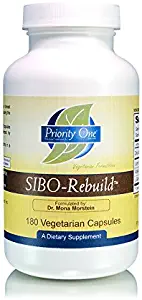 Priority One Vitamins SIBO-Rebuild 180 Vegetarian Capsules Support for Nerve and intestinal Lining Health.