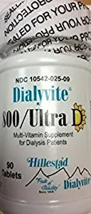 Hillestad Dialyvite 800/Ultra D Tablets 90 Count per Bottle (1 Pack)