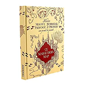 Silver Buffalo HP1050 Harry Potter Mischief Managed Marauders Map Hard Cover Journal, 6 x 8 inches