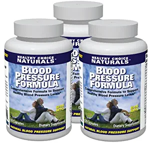 Blood Pressure Support / All Natural Blood Pressure Supplement (3 bottles/360 Capsules/180 Day Supply)