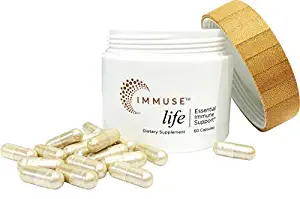 IMMUSE Life - Essential Immune Support - Non GMO/Gluten Free/Once a Day Formula - 60 Capsules.