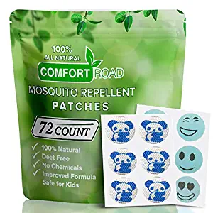 Mosquito Repellent Patch 72 Count Keeps Insects and Bugs Far Away, Simply Apply to Clothes, Adult, Kid-Friendly, Convenient for Travel, Outdoor and Camping