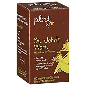 plnt St. Johns Wort (Hypericum Perforatum) Supports A Positive Mood, Standardized Organic, NonGMO (90 Veggie Capsules)