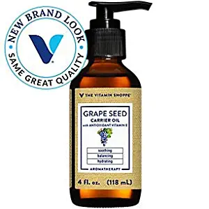 Grape Seed Carrier Oil with Antioxidant Vitamin E Soothing, Balancing Hydrating Aromatherapy (4 Fluid Ounces)