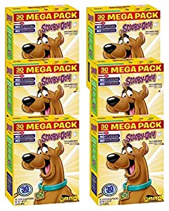 Betty Crocker Fruit Snacks, Scooby Doo Snacks, Mega Pack, 30 Pouches, 0.8 oz Each (6 Boxes)