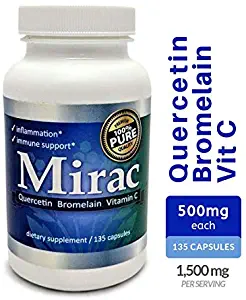 Mirac, Quercetin 500mg, Bromelain 500mg, Vitamin C 500mg, Made 100% Pure, Maximum Strength and Effectiveness