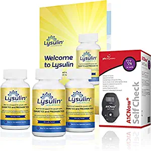 IntroPack Bundle | 3 Bottles Lysulin Soft Capsules + A1cNow Test Kit | Blood Sugar Support, PreDiabetes and Diabetes Support Supplement for Natural Blood Sugar Control