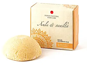 Solid shampoo bar - Amla & vanilla - For normal-damaged hair - Indian Natural Hair Care - 2.12 oz